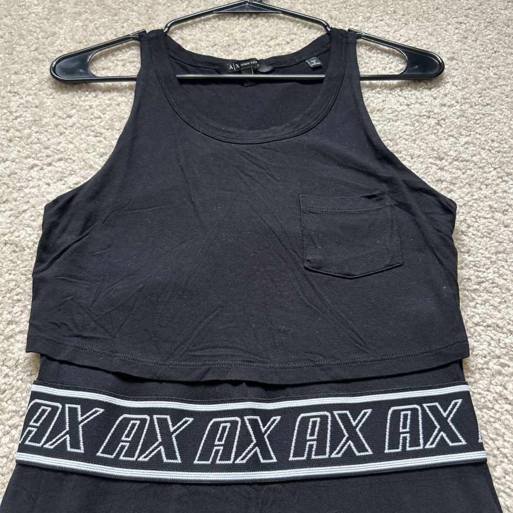 🖤 Armani Exchange Black Midi Dress – Fit & Flare Tank Style (Size S) 🖤 - Picture 5 of 10
